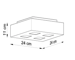 Best Sollux Deckenleuchte HYDRA in Schwarz 4-flmg