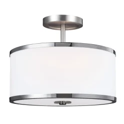 New Elstead Deckenleuchte ILVY Chrom Weiß Ø32cm Design Lampe