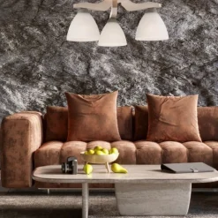 Best Lamkur Deckenleuchte in Buche Weiß Holz Wohnzimmer