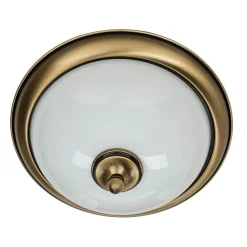 Best Jupiter Deckenleuchte in Messing antik Weiß Glas KELSEY