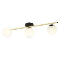 Discount Emibig Deckenleuchte in Schwarz Weiß Gold E14 Glas Metall