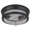 Discount Searchlight Deckenleuchte IP44 E27 Ø 35 cm Schwarz Badezimmer