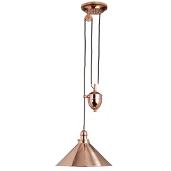 New Elstead Deckenleuchte ISMENE in Kupfer kürzbar Ø37cm Lampe