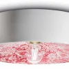 Ferroluce Deckenleuchte Keramik Ø 40 cm Weiß Rot E27 rund ENRICO* Wohnzimmerlampen|Keramiklampen