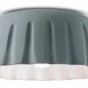 Ferroluce Deckenleuchte Keramik E27 D: 40 cm Grau Faltenoptik* Wohnzimmerlampen|Keramiklampen