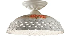 New Ferroluce Deckenleuchte Keramik E27 rund Ø 32 cm Landhaus ROSITO