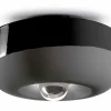 Sale Ferroluce Deckenleuchte Keramik rund Ø 27 cm Schwarz E27 Retro