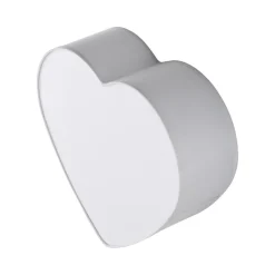 TK Lighting Deckenleuchte Kinder Herz L: 42 cm Stoff Grau Weiß 2x E27*Kinder Deckenleuchten|Kinderzimmerlampen