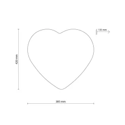 TK Lighting Deckenleuchte Kinder Herz L: 42 cm Stoff Grau Weiß 2x E27*Kinder Deckenleuchten|Kinderzimmerlampen