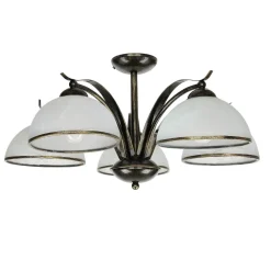 Hot Luminex Deckenleuchte KORFU in Messing Antik 5-flmg