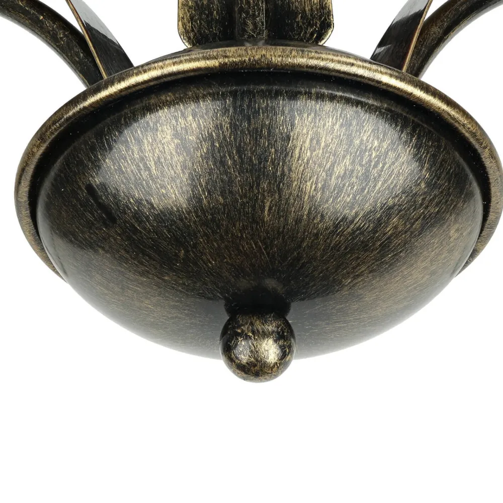 Hot Luminex Deckenleuchte KORFU in Messing Antik 5-flmg