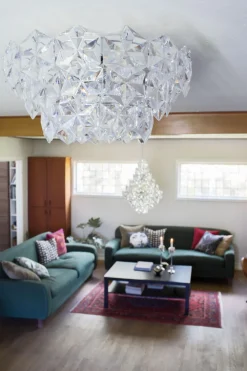 By Rydéns Deckenleuchte Kristall B: 51 cm Chrom E27 3-flammig dekorativ* Deckenleuchten|Flurlampen