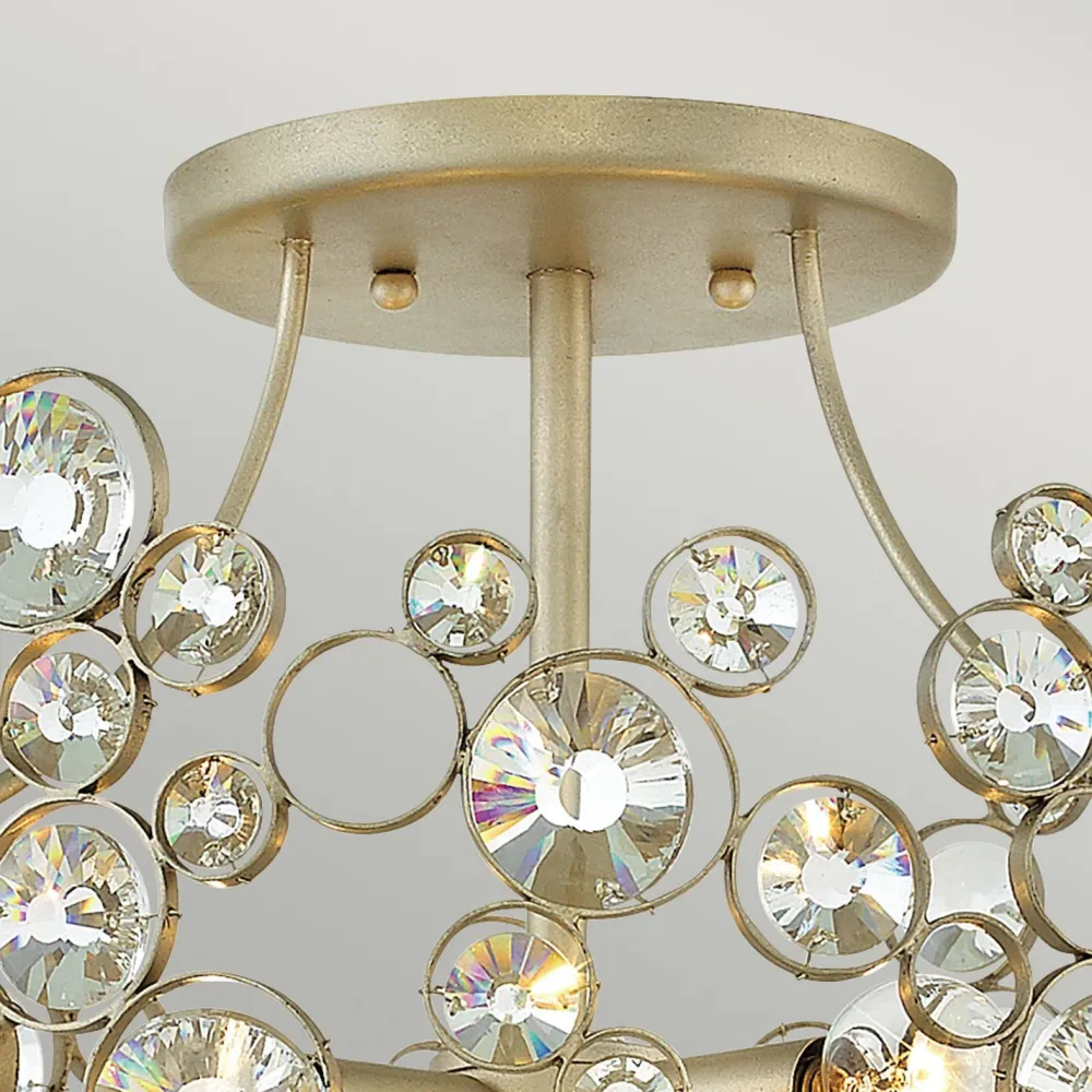 Elstead Deckenleuchte Kristall Metall in Blattsilber THYMI* Deckenleuchten|Flurlampen