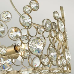 Elstead Deckenleuchte Kristall Metall in Blattsilber THYMI* Deckenleuchten|Flurlampen