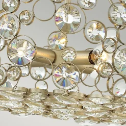 Elstead Deckenleuchte Kristall Metall in Blattsilber THYMI* Deckenleuchten|Flurlampen