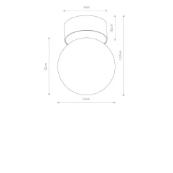 Discount Nowodvorski Deckenleuchte Kugel Ø 12 cm rund Schwarz Weiß G9 Glas