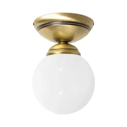 Clearance Giovanni Battista Deckenleuchte Kugel Ø 12 cm in Bronze hell glänzend Weiß