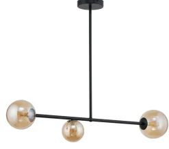 Sigma Deckenleuchte Kugeln Metall Glas Bernstein G9 3-flammig* Deckenleuchten|Kugellampen