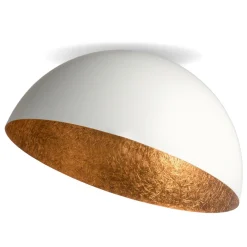 Sigma Deckenleuchte Kupfer Weiß klein Ø35 cm E27 Loft Design