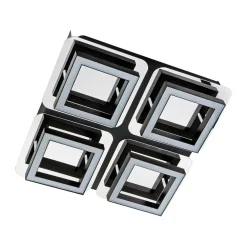 Strühm Deckenleuchte LED B: 25 cm Edelstahl in Schwarz Chrom 4200 K* Deckenleuchten|Led Lampen