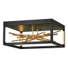 Best Elstead Deckenleuchte LED in Schwarz Gold indirekt Metall VALIA
