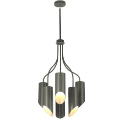 Elstead Deckenleuchte LEYRE Dunkelgrau 6xE27 Ø52cm Lampe* Deckenleuchten|Moderne Lampen