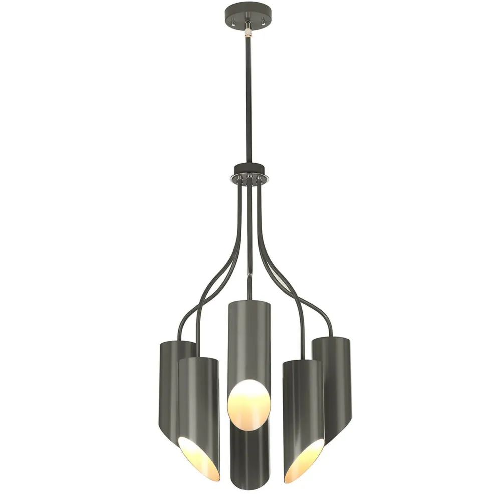 Elstead Deckenleuchte LEYRE Dunkelgrau 6xE27 Ø52cm Lampe* Deckenleuchten|Moderne Lampen