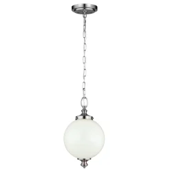 Hot Elstead Deckenleuchte LORIN Ø22cm Silber Weiß Design Lampe