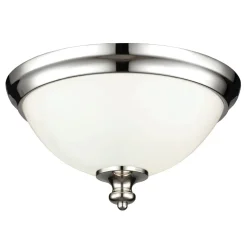 New Elstead Deckenleuchte LORIN Weiß Nickel Ø33cm Flur Lampe
