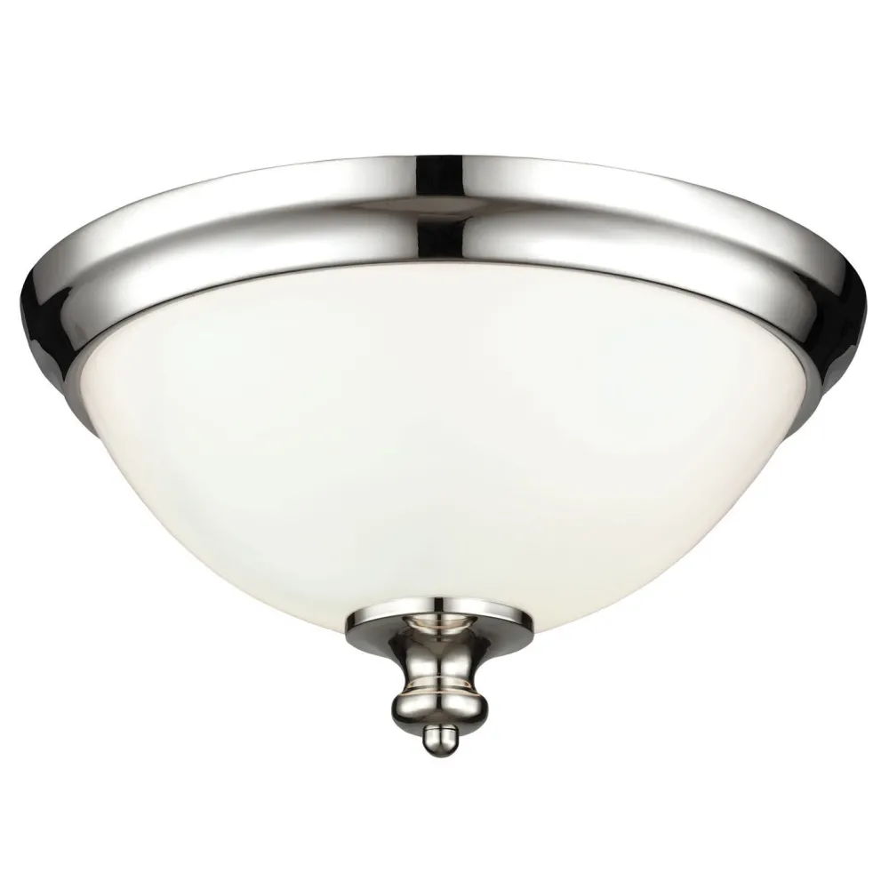 New Elstead Deckenleuchte LORIN Weiß Nickel Ø33cm Flur Lampe