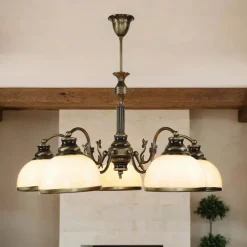 Best Jupiter Deckenleuchte MARLOW Messing antik Ø70cm Esstisch