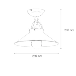 Giovanni Battista Deckenleuchte Messing schwenkbar E27 Ø 25 cm* Metall Lampen|Messinglampen