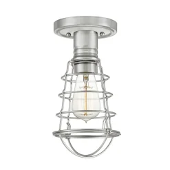 Elstead Deckenleuchte Metall Ø 14,5 cm klein Nickel gebürstet* Deckenleuchten|Flurlampen