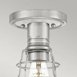 Elstead Deckenleuchte Metall Ø 14,5 cm klein Nickel gebürstet* Deckenleuchten|Flurlampen