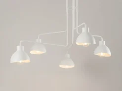 Sigma Deckenleuchte Metall E27 Weiß 5-flammig stylisch* Deckenleuchten|Moderne Lampen