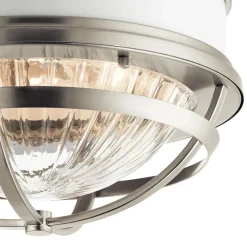 Elstead Deckenleuchte Metall Glas D: 30,5 cm rund 2x E27* Deckenleuchten|Badezimmer Lampe