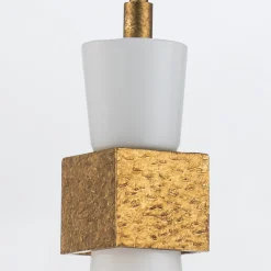 Elstead Deckenleuchte Metall Glas in Gold Antik Weiß E27 verstellbar* Deckenleuchten|Küchenlampen