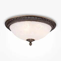 Maytoni Deckenleuchte Metall Glas rund D: 37 cm E27 3-flammig* Deckenleuchten|Badezimmer Lampe