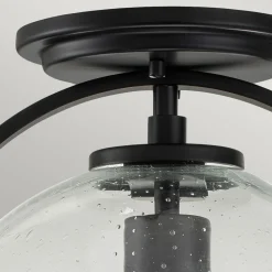 Elstead Deckenleuchte Metall Glas E27 rund Ø 28,2 cm Schwarz* Deckenleuchten|Bürolampen