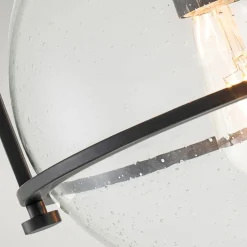 Elstead Deckenleuchte Metall Glas E27 rund Ø 28,2 cm Schwarz* Deckenleuchten|Bürolampen