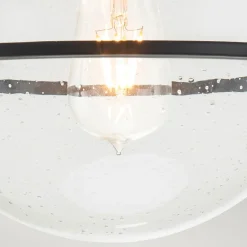 Elstead Deckenleuchte Metall Glas E27 rund Ø 28,2 cm Schwarz* Deckenleuchten|Bürolampen