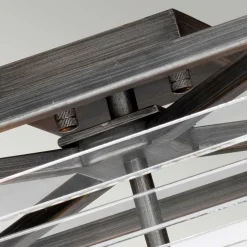 Discount Elstead Deckenleuchte Metall Glas 39,2 cm breit Gunmetal Grau