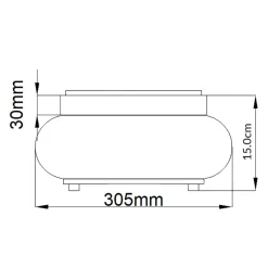 Elstead Deckenleuchte Metall Glas Ø 30,5 cm IP44 Chrom Bad* Flurlampen|Bürolampen