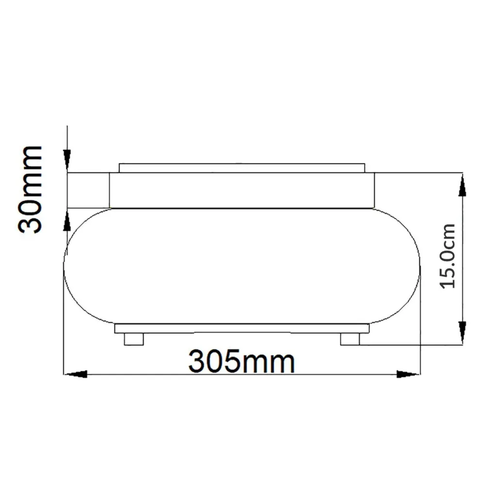 Elstead Deckenleuchte Metall Glas Ø 30,5 cm IP44 Chrom Bad* Flurlampen|Bürolampen