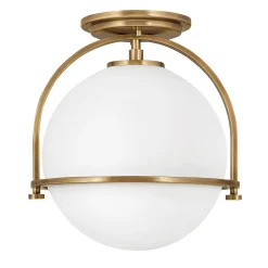 Elstead Deckenleuchte Metall Glas rund Ø 28,2 cm E27 Vintage* Deckenleuchten|Badezimmer Lampe