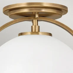 Elstead Deckenleuchte Metall Glas rund Ø 28,2 cm E27 Vintage* Deckenleuchten|Badezimmer Lampe