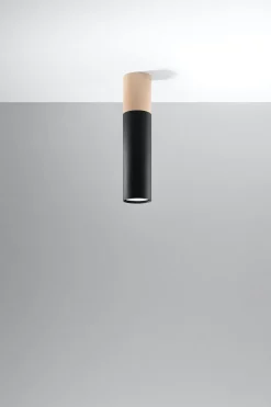 Hot Sollux Deckenleuchte Metall Holz H: 30 cm Skandinavisch GU10