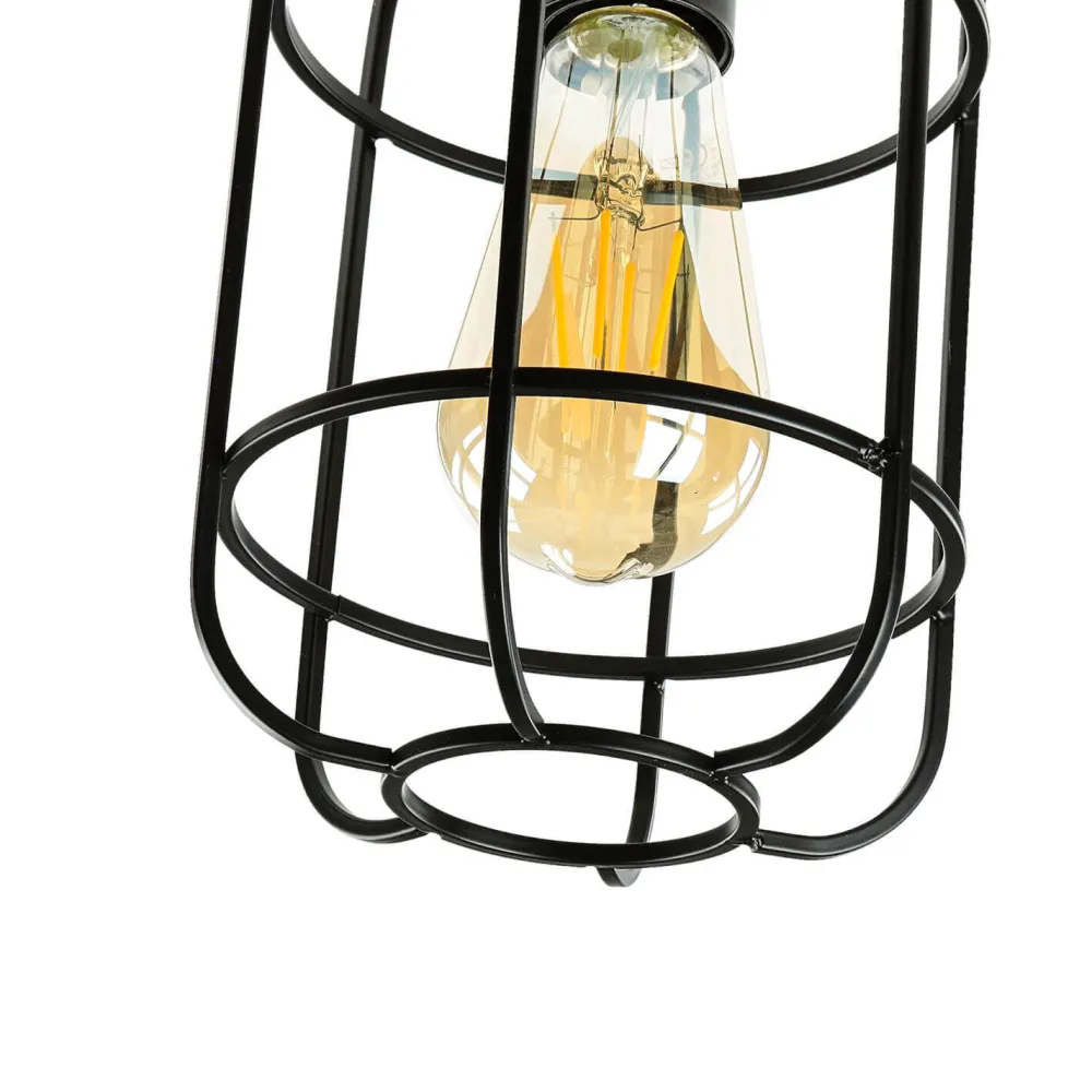 Easylight Deckenleuchte Metall Holz E27 Ø 15 cm klein* Wohnzimmerlampen|Holzlampen