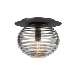 Maytoni Deckenleuchte Metall Rauchglas Ø 35 cm rund E27 Modern* Deckenleuchten|Badezimmer Lampe