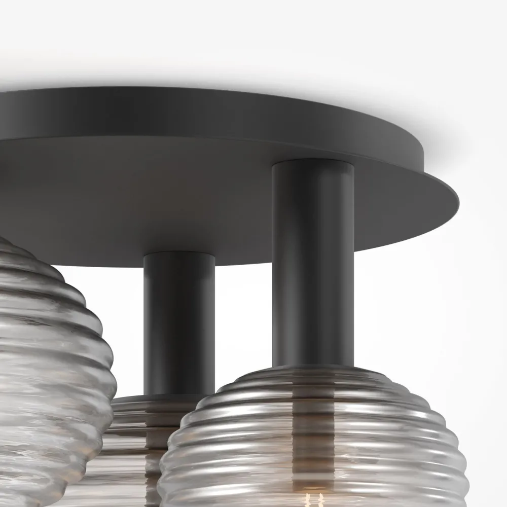 Maytoni Deckenleuchte Metall Rauchglas B: 53,5 cm E14 3-flammig* Deckenleuchten|Badezimmer Lampe